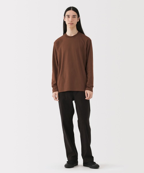 無印良品（ムジルシリョウヒン）の「紳士　起毛クルーネック長袖Ｔシャツ（Tシャツ/カットソー・メンズ・ブラウン系/チャコールグレー/ダークグリーン/ネイビー/ホワイト・S/M/L/XL/XXL/XS）」の18枚目の写真