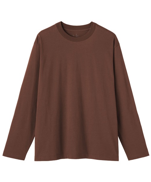 無印良品（ムジルシリョウヒン）の「紳士　起毛クルーネック長袖Ｔシャツ（Tシャツ/カットソー・メンズ・ブラウン系/チャコールグレー/ダークグリーン/ネイビー/ホワイト・S/M/L/XL/XXL/XS）」の19枚目の写真