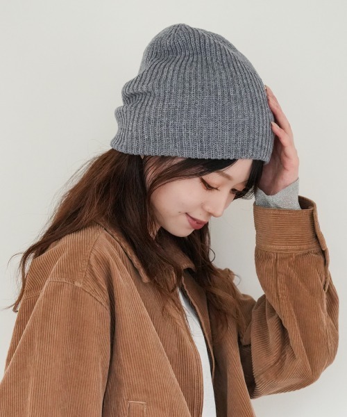 Ruben（ルーベン）の「メリノ ウールリラックス ニットワッチ（ニットキャップ/ビーニー・レディース・グレー/ブラック/ベージュ・FREE）」の3枚目の写真