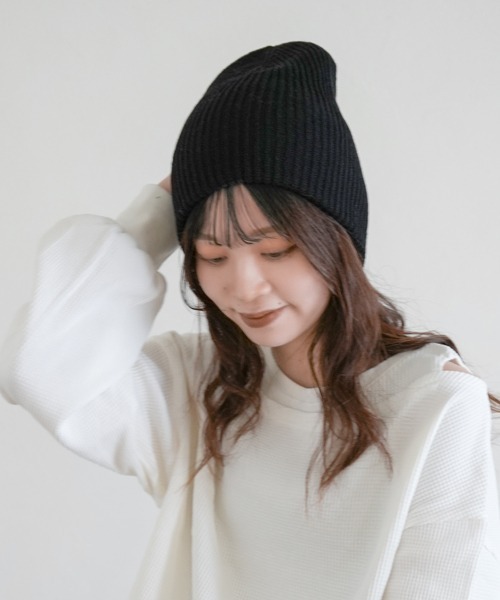 Ruben（ルーベン）の「メリノ ウールリラックス ニットワッチ（ニットキャップ/ビーニー・レディース・グレー/ブラック/ベージュ・FREE）」の6枚目の写真