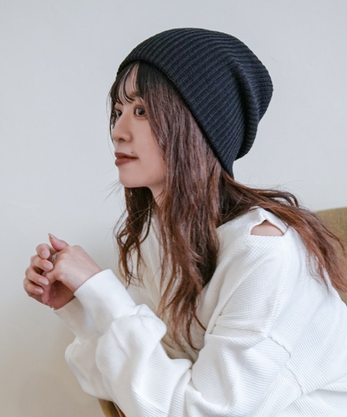 Ruben（ルーベン）の「メリノ ウールリラックス ニットワッチ（ニットキャップ/ビーニー・レディース・グレー/ブラック/ベージュ・FREE）」の5枚目の写真