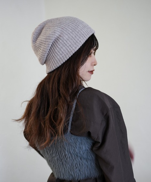 Ruben（ルーベン）の「メリノ ウールリラックス ニットワッチ（ニットキャップ/ビーニー・レディース・グレー/ブラック/ベージュ・FREE）」の10枚目の写真