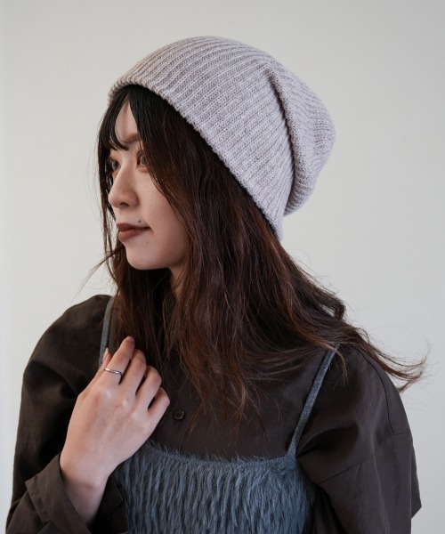 Ruben（ルーベン）の「メリノ ウールリラックス ニットワッチ（ニットキャップ/ビーニー・レディース・グレー/ブラック/ベージュ・FREE）」の11枚目の写真