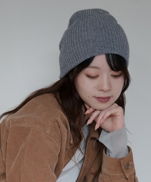 Ruben（ルーベン）の「メリノ ウールリラックス ニットワッチ（ニットキャップ/ビーニー・レディース・グレー/ブラック/ベージュ・FREE）」の17枚目の写真