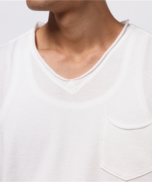 BHY-biography(ビーエイチワイバイオグラフィー)の「60/40AFTER SURF V-NECK TEE(Tシャツ/カットソー・メンズ・ブルー/ホワイト/ブラック・48/46/44)」の6枚目の写真