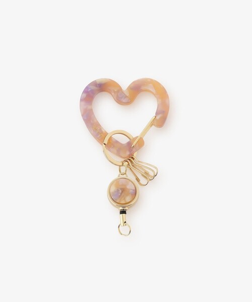 Afternoon Tea(アフタヌーンティー)の「ハートコードリール付きカラビナ(ステーショナリー・レディース・ホワイト/ブルー/オレンジ・ONE SIZE)」の3枚目の写真