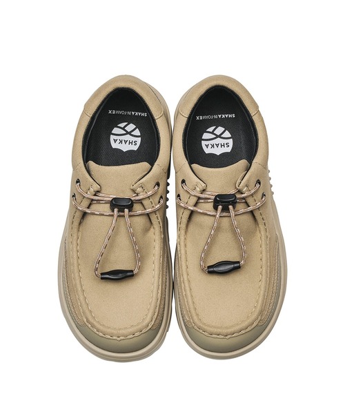 SHAKA(シャカ)の「SHAKA トレイル チロル モック シューズ TRAIL TYROL MOC EX(モカシン/デッキシューズ・レディース・サンドベージュ/ブラック/ワイン系・25/24/23)」の9枚目の写真