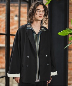 UNISEX》Prime-Over MA-1 Sleeve Double Breasted Curved Zip