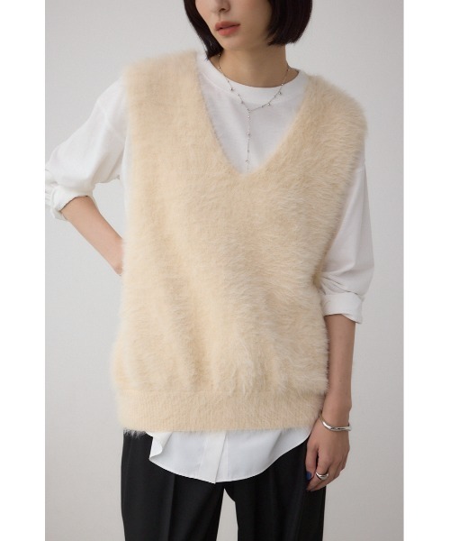 シャギーニットベスト（ベスト）｜AZUL BY MOUSSY（アズールバイ