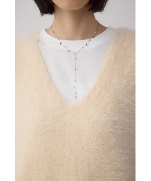 AZUL by moussy（アズールバイマウジー）の「シャギーニットベスト（ベスト・レディース・ブラウン/グレー/アイボリー・FREE）」の11枚目の写真