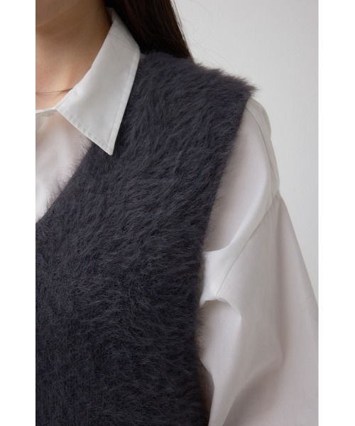 AZUL by moussy（アズールバイマウジー）の「シャギーニットベスト（ベスト・レディース・ブラウン/グレー/アイボリー・FREE）」の22枚目の写真