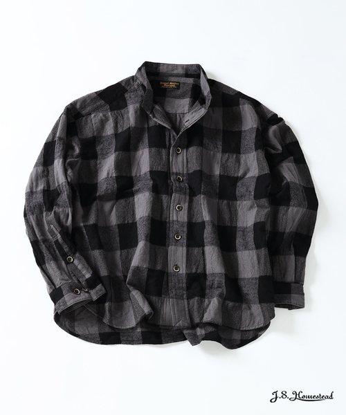 セール】J.S.Homestead / バッファロー プレイド スタンド ウール