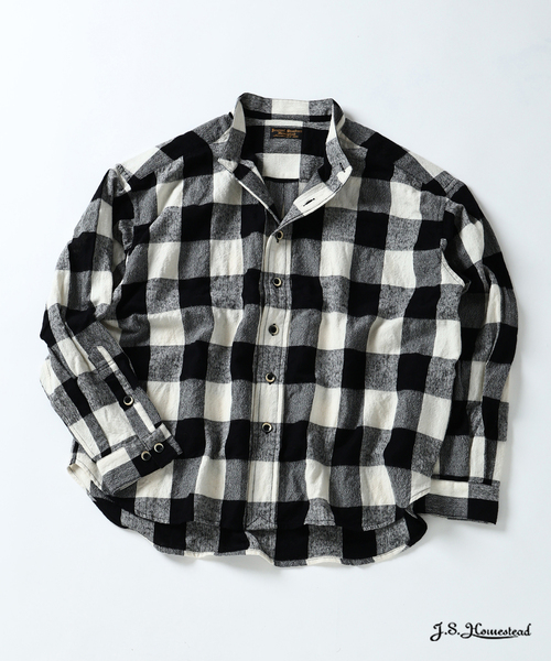 セール】J.S.Homestead / バッファロー プレイド スタンド ウール