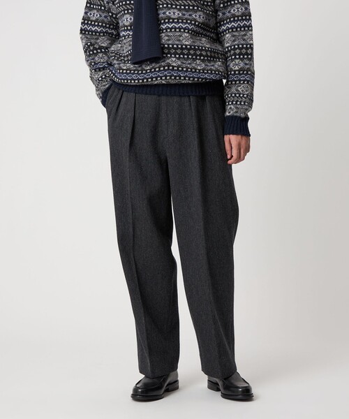 Steven Alan クッキークロス インツープリーツ ドレス トラウザーズ Steven Alan＞ クッキークロス インツープリーツ ドレス