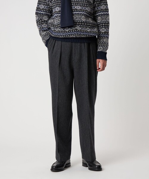 Steven Alan クッキークロス インツープリーツ ドレス トラウザーズ Steven Alan＞ クッキークロス インツープリーツ ドレス