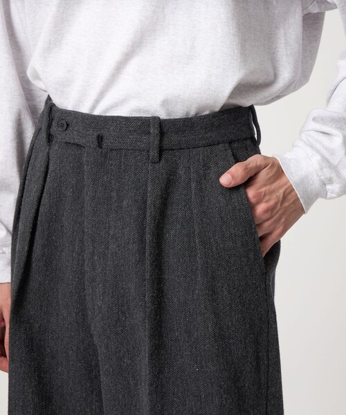 Steven Alan クッキークロス インツープリーツ ドレス トラウザーズ Steven Alan＞ クッキークロス インツープリーツ ドレス