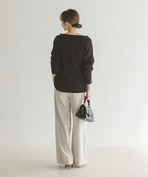 フロントジップボートネックニット NOBLE｜《WEB限定追加》フロントジップボートネックニット | Rakuten