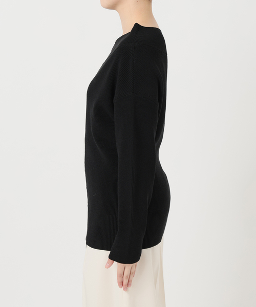 WEB限定追加》フロントジップボートネックニット（ニット/セーター