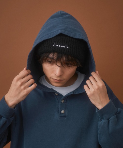 Zooodle(ズードル)の「Pigment henry hoodie - ピグメントヘンリーフーディー -(パーカー・メンズ・レッド/ネイビー・LARGE/MEDIUM)」の20枚目の写真