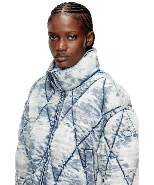 DIESEL（ディーゼル）の「ウィメンズ ジップアップパファージャケット W-HISTEL（ブルゾン・レディース・ブルー・38/36/42/40/44）」の3枚目の写真