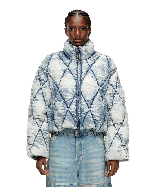 DIESEL（ディーゼル）の「ウィメンズ ジップアップパファージャケット W-HISTEL（ブルゾン・レディース・ブルー・38/36/42/40/44）」の6枚目の写真