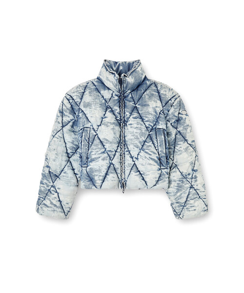 DIESEL（ディーゼル）の「ウィメンズ ジップアップパファージャケット W-HISTEL（ブルゾン・レディース・ブルー・38/36/42/40/44）」の5枚目の写真