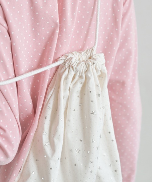 UNE MANSION（ユヌマンション）の「ユニークキラキラスターパターンナップザック（ショルダーバッグ・レディース・ブラック/ホワイト/ピンク・ONESIZE）」の11枚目の写真