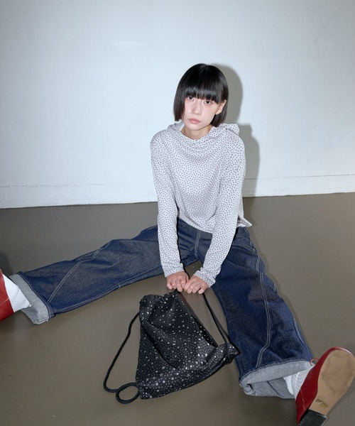 UNE MANSION（ユヌマンション）の「ユニークキラキラスターパターンナップザック（ショルダーバッグ・レディース・ブラック/ホワイト/ピンク・ONESIZE）」の20枚目の写真