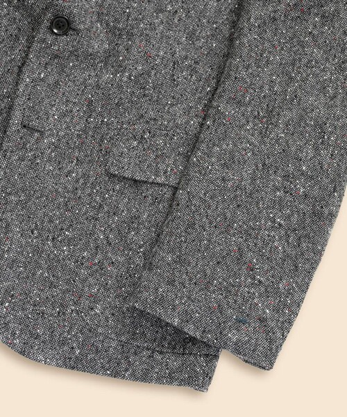 BROOKS BROTHERS（ブルックスブラザーズ）の「ウールドネガルツイード　段返り3釦サックジャケット　Traditional　MadebyRINGJACKET（テーラードジャケット・メンズ・グレー・42SHT/40SHT/39SHT/38SHT/37SHT）」の3枚目の写真