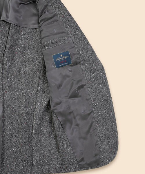 BROOKS BROTHERS（ブルックスブラザーズ）の「ウールドネガルツイード　段返り3釦サックジャケット　Traditional　MadebyRINGJACKET（テーラードジャケット・メンズ・グレー・42SHT/40SHT/39SHT/38SHT/37SHT）」の6枚目の写真