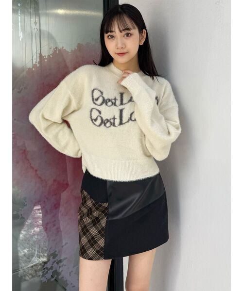 MURUA(ムルーア)の「ヴィンテージライクパッチワークミニスカート(スカート・レディース・ブラウン/ブラック・2/1)」の19枚目の写真
