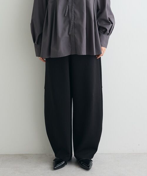 CRAFT STANDARD BOUTIQUE(クラフトスタンダードブティック)の「ダンボールカーブパンツ(その他パンツ・レディース・ブラック/杢グレー・FREE)」の5枚目の写真