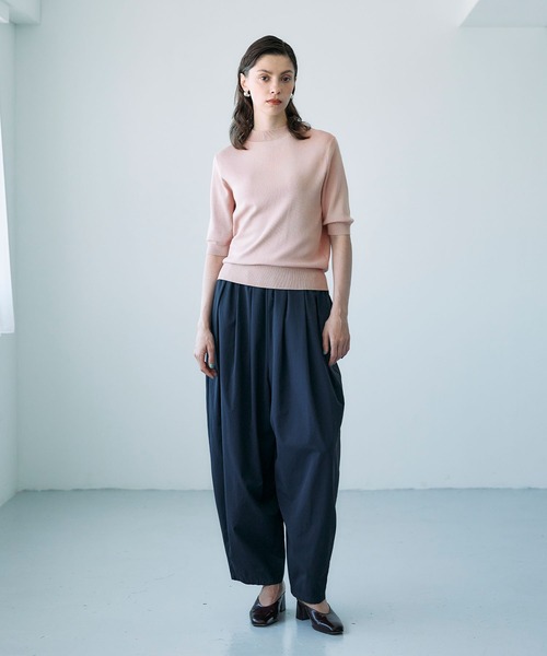N.O.R.C（ノーク）の「シルクコットンハーフスリーブトップス（ニット