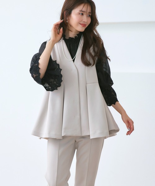 フレア ジレ ＆ フレアパンツ セットアップ ｜ オケージョンスーツ