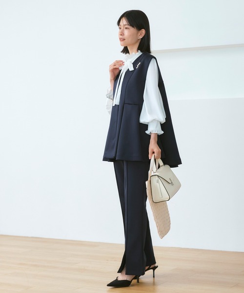 セレモニー　ジレ　パンツ　セットアップ　ネイビー セレモニー ジレ パンツ セットアップ ネイビー