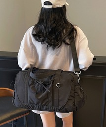 florist（フローリスト）の「【大容量・2WAY】 ドロストポケットワントーンボストンバッグ/ショルダーバッグ/トラベルバッグ（ボストンバッグ）」