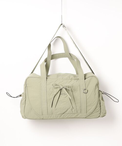 florist（フローリスト）の「【大容量・2WAY】 ドロストポケットワントーンボストンバッグ/ショルダーバッグ/トラベルバッグ（ボストンバッグ・レディース・グレー/グリーン/パープル/ブラック・FREE）」の12枚目の写真