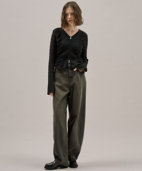 PUBLIC TOKYO（パブリックトウキョウ）の「【完売間近】PUBLIC DENIM CURVE（デニムパンツ・レディース・ブルー/ブラック×ベージュ・1/2/3）」の10枚目の写真