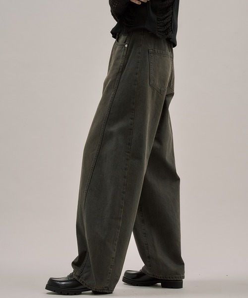 PUBLIC TOKYO（パブリックトウキョウ）の「【完売間近】PUBLIC DENIM CURVE（デニムパンツ・レディース・ブルー/ブラック×ベージュ・1/2/3）」の6枚目の写真