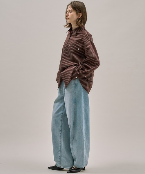 PUBLIC TOKYO（パブリックトウキョウ）の「【完売間近】PUBLIC DENIM CURVE（デニムパンツ・レディース・ブルー/ブラック×ベージュ・1/2/3）」の11枚目の写真