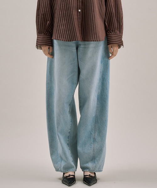 PUBLIC TOKYO（パブリックトウキョウ）の「【完売間近】PUBLIC DENIM CURVE（デニムパンツ・レディース・ブルー/ブラック×ベージュ・1/2/3）」の16枚目の写真