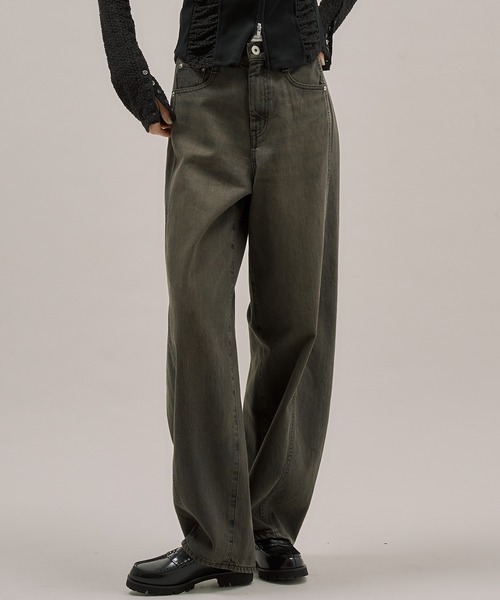 PUBLIC TOKYO（パブリックトウキョウ）の「【完売間近】PUBLIC DENIM CURVE（デニムパンツ・レディース・ブルー/ブラック×ベージュ・1/2/3）」の3枚目の写真