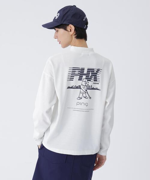セール】【PING APPAREL】引き揃え天竺ドライミックス長袖ハイネック