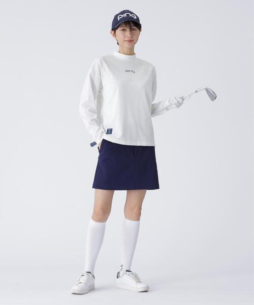 セール】【PING APPAREL】引き揃え天竺ドライミックス長袖ハイネック