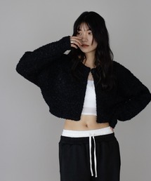 ENC（エンク）の「tape yarn knit cardigan / テープヤーンニットカーディガン（カーディガン/ボレロ）」
