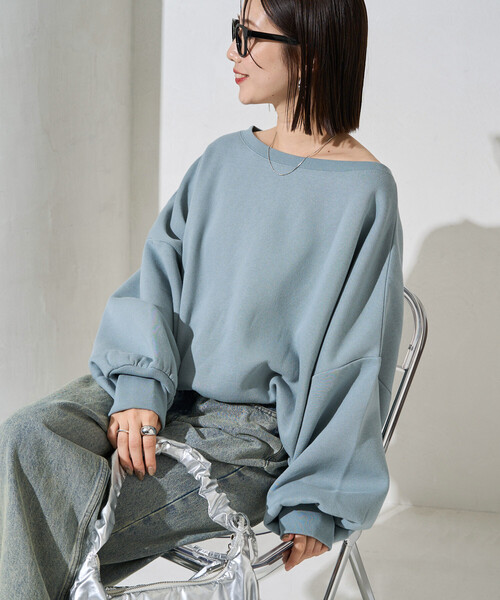 美品❗️STONE  プルオーバー スウェット 781560653 限定展開 オフショルダー 裏起毛 スウェット プルオーバー（スウェット