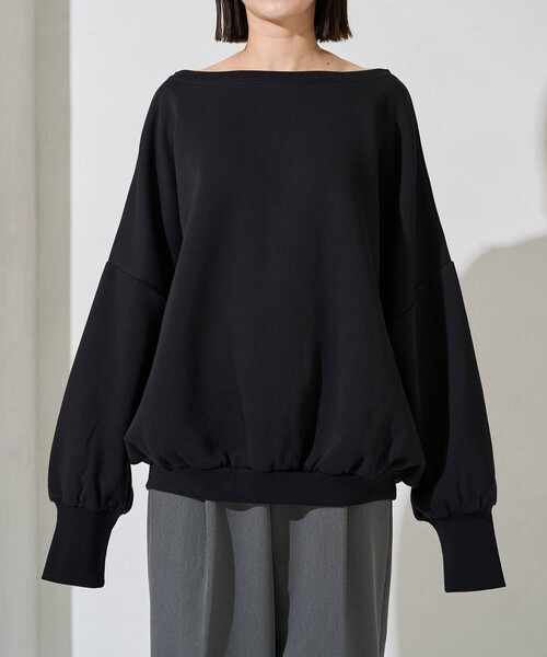 限定展開 オフショルダー 裏起毛 スウェット プルオーバー（スウェット