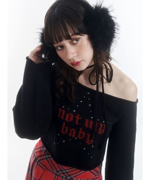 jouetie（ジュエティ）の「ファーイヤーマフ（イヤーマフ・レディース・オフホワイト/ブラック/ベージュ・FREE）」の6枚目の写真