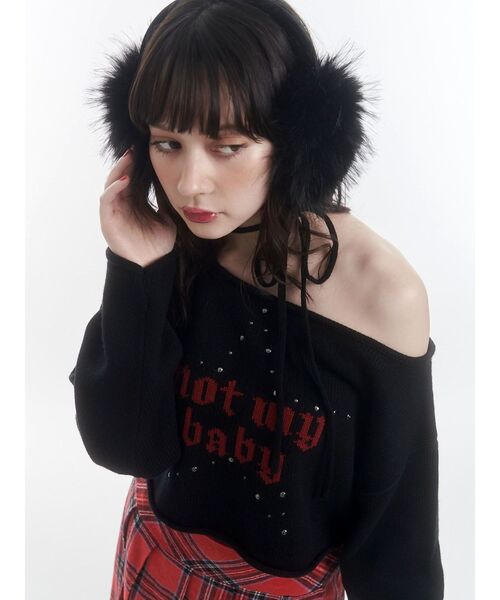 jouetie（ジュエティ）の「ファーイヤーマフ（イヤーマフ・レディース・オフホワイト/ブラック/ベージュ・FREE）」の7枚目の写真