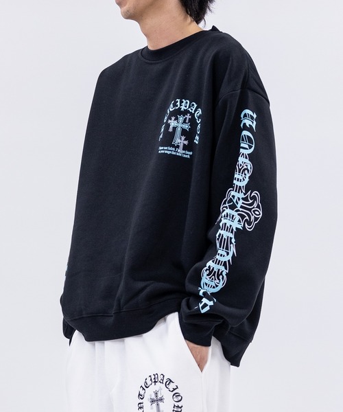 bike star（バイクスター）の「【31】オールドイングリッシュロゴ プリント トレーナー（スウェット・メンズ・ホワイト/ブラック系1/ブラック系2・MEDIUM/LARGE）」の20枚目の写真